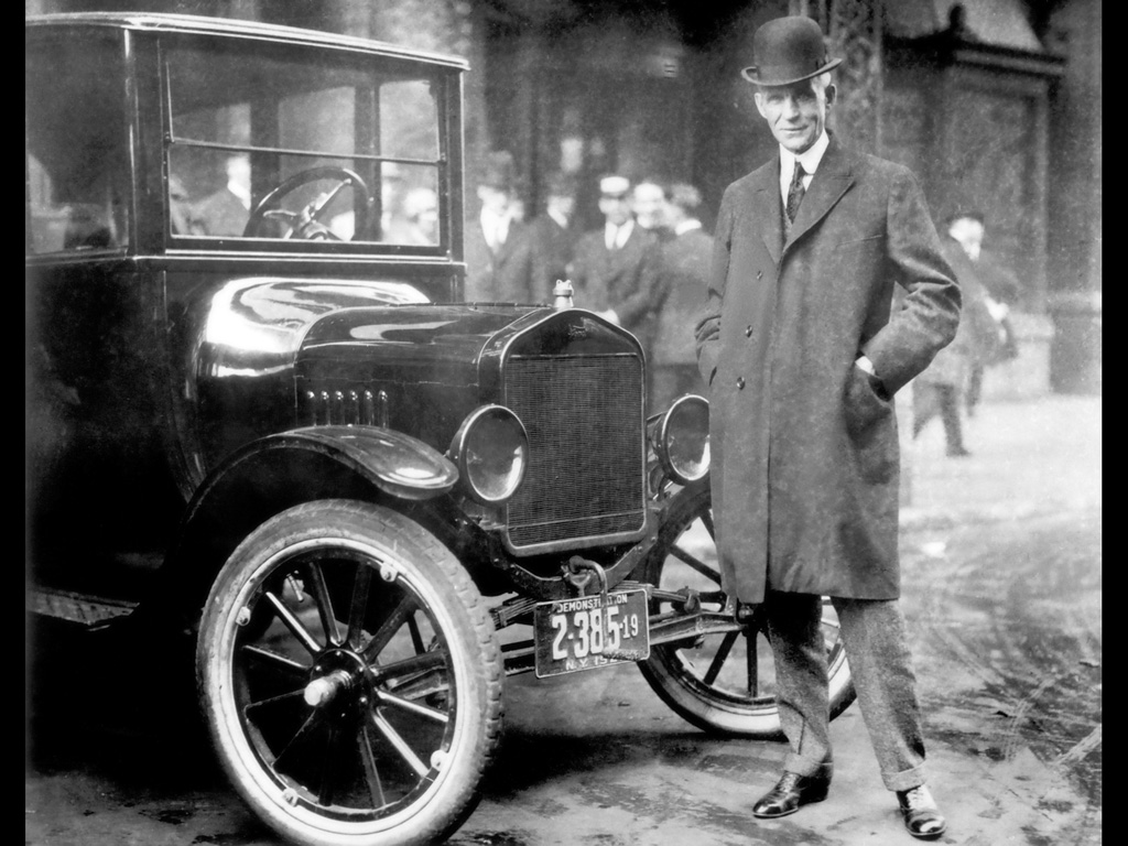 Henry Ford With 1921 Model T