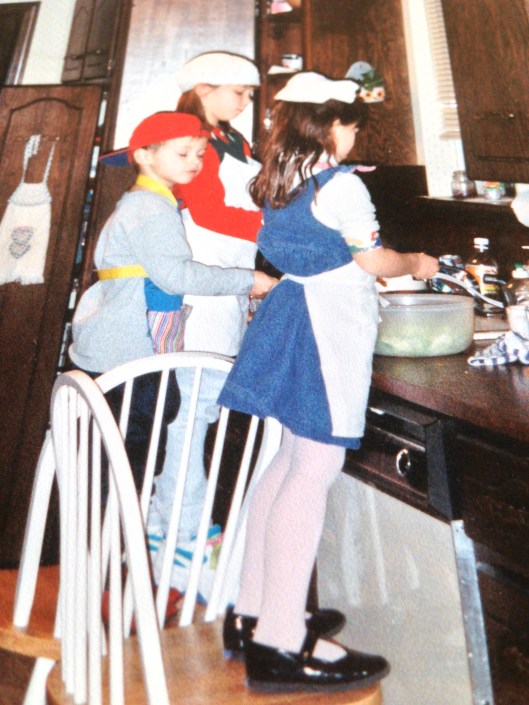 Family Washing Dishes