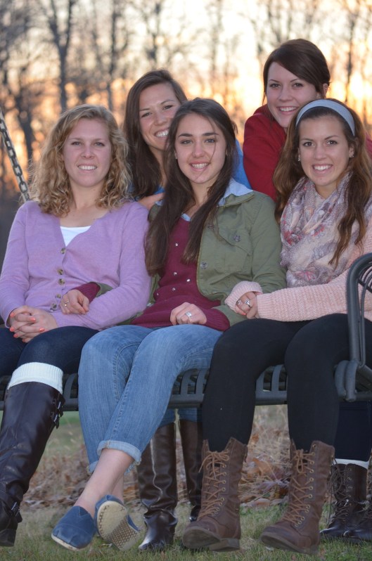 Thanksgiving 2013 five girls swing