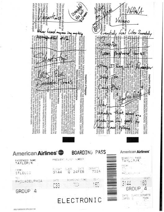 Thom Mason Notes on Plane