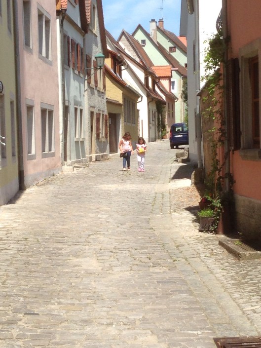 These streets would not pass city codes today but we saw a few tour buses here...seemed wrong. 