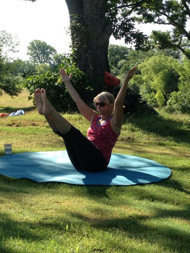 KarenYogaOutside