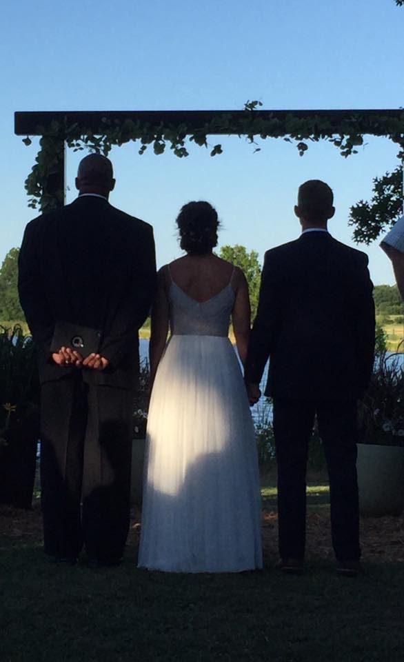 Jenna Andrew facing pond