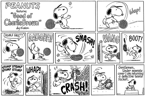 snoopy tennis
